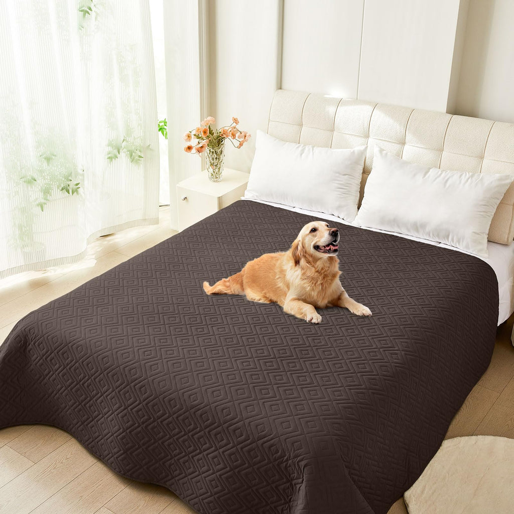 hyha Waterproof Reversible Dog Blanket, Pet Blanket for Sofa Couch