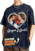 Tehg & Tuhg Custom T Shirts with Picture, Vintage Bootleg Rap Tee, Boyfriend Girlfriend, Unique Gift for Birthday Anniversary