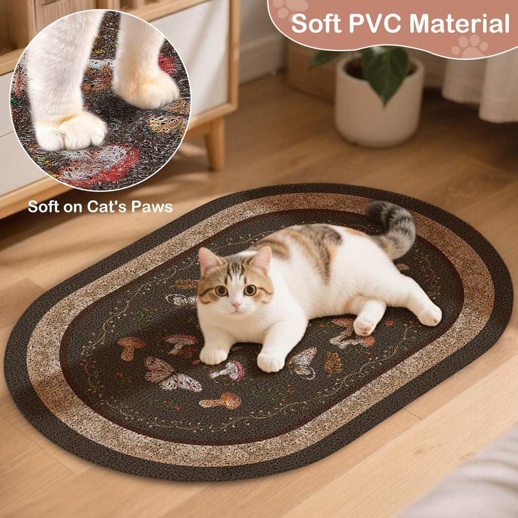 Bienbee Cat Litter Mat, 33" x 22" Dense Trapping Mesh for Litter Boxes