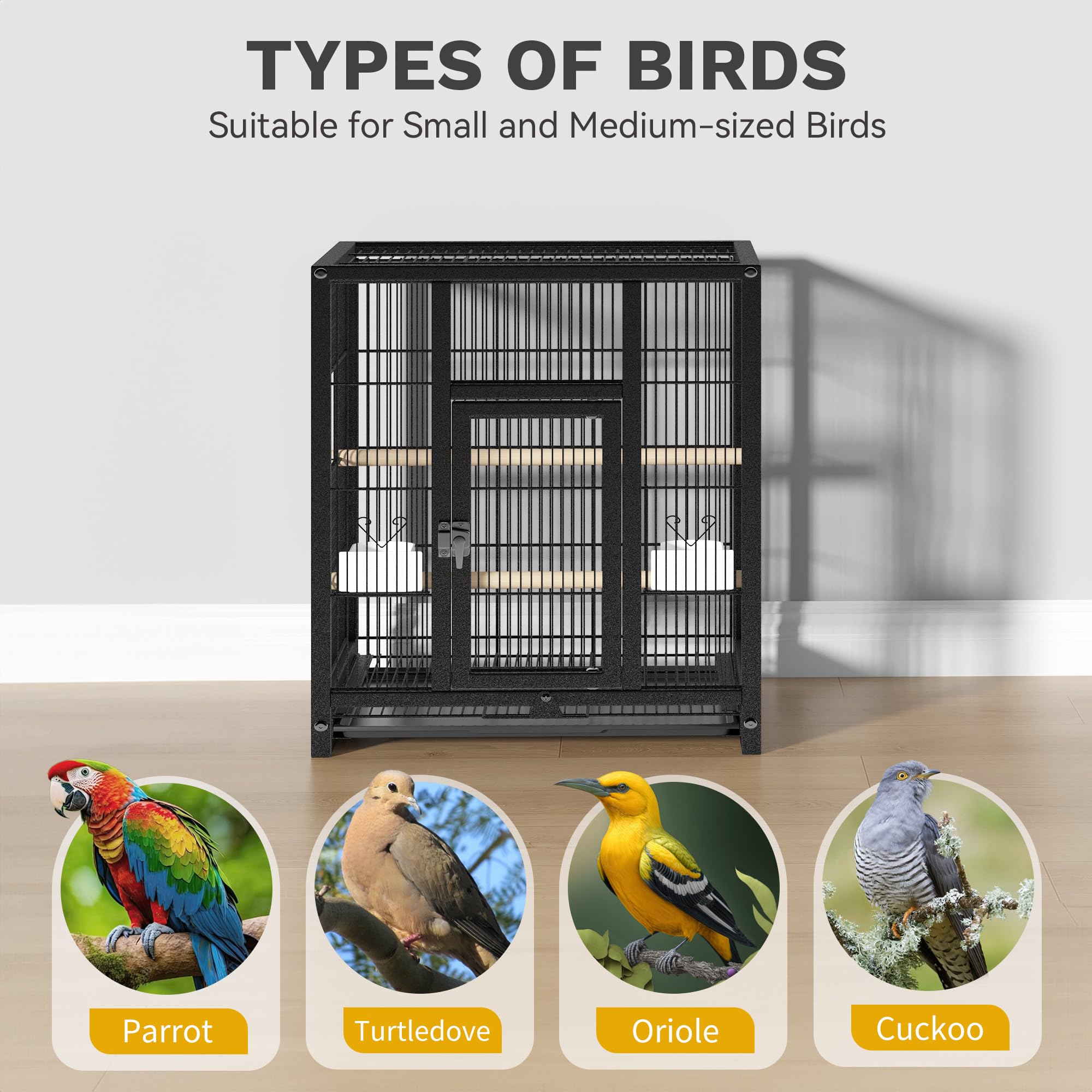 DWVO 41-inch Metal Bird Cage