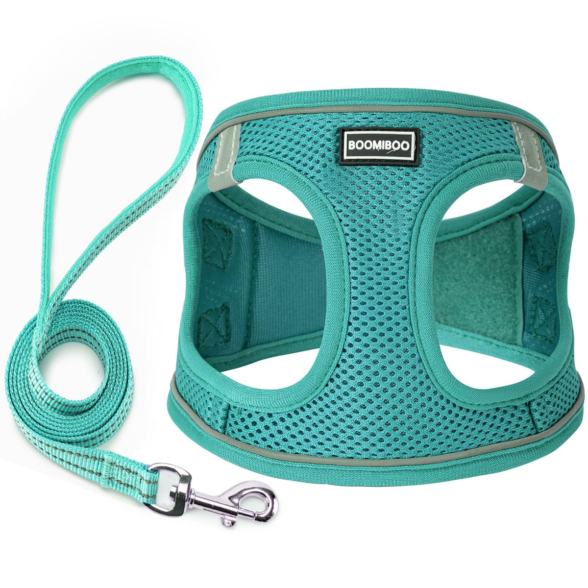 Dog Harness with Leash Set, Step-in Adjustable Puppy Pet Vest, Pink M