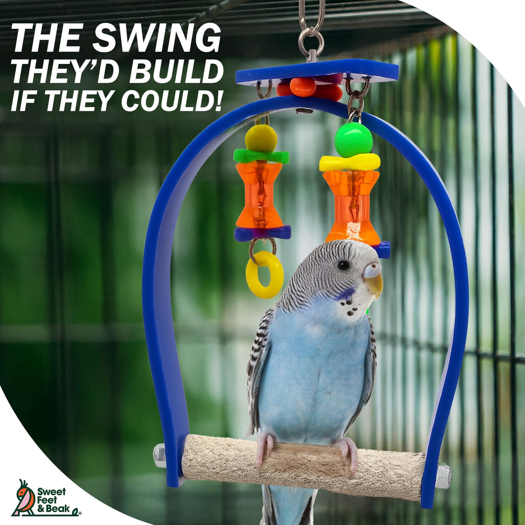 Sweet Feet and Beak Whirly Bird Swing, X-Small Indoor Pedicure Perch