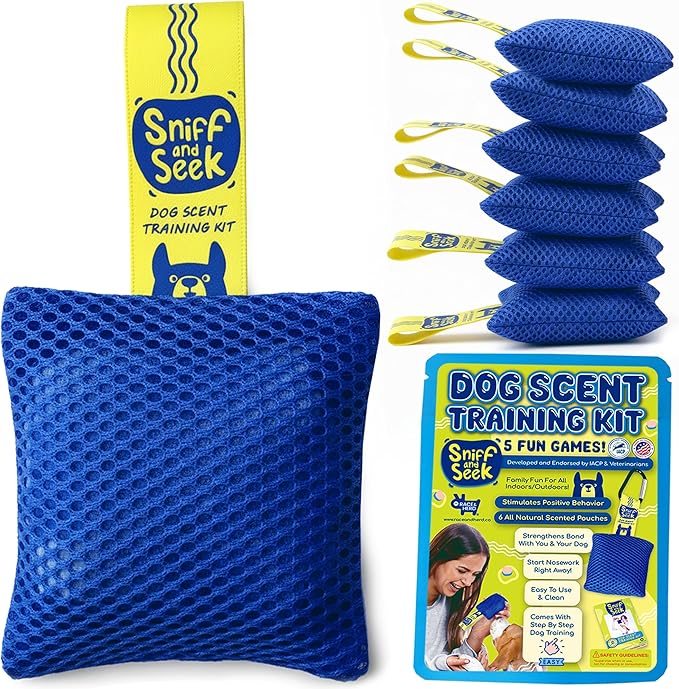 Race&Herd Original 10 Pcs Dog Scent Training Kit, Scent Work Training Kit for Dogs, 5 Brain Games - Nosework for Dog Sniffing Toys, Mental Stimulation Agility Equipment for Dogs (Sage)