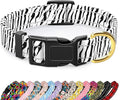 TMOODEL Reflective Dog Collar for Extra Small Dogs Cats, Cute Boho Adjustable Heavy-Duty Nylon Puppy Collar for Boy and Girl Female, Soft Pet Accessories with Quick Release Buckle, Stylish Zebra Print