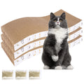 PatiencET Cat Scratcher Cardboard 4 Pack Cat Scratch Pad