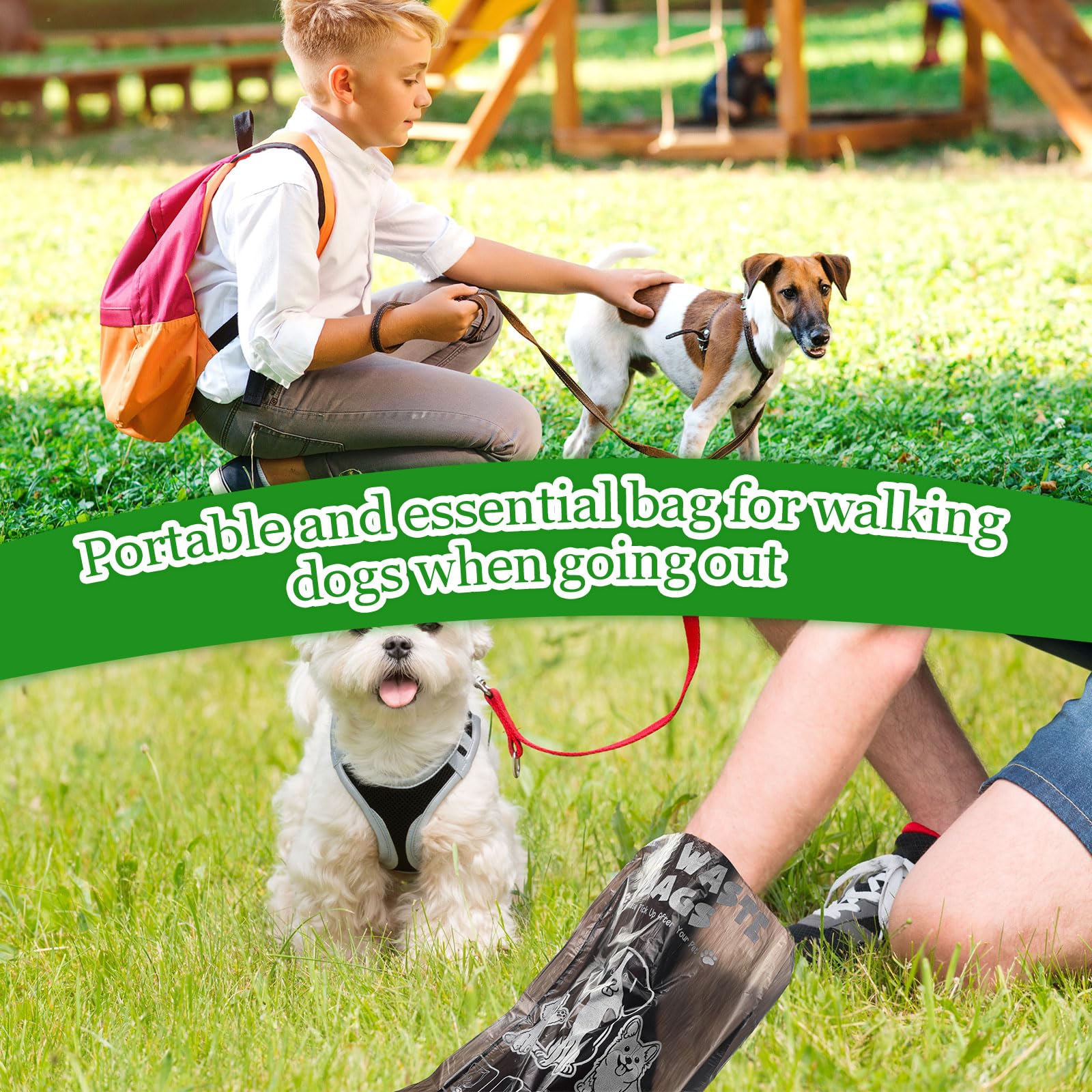 Ireer 40 Count 4000 Pcs Dog Bags Bulk, Cute Pet Waste Bags Bulk Poop Leakproof Easy Single Pull for Dog Waste Station Fit Hang Hole Dispenser Pet Home Outdoor