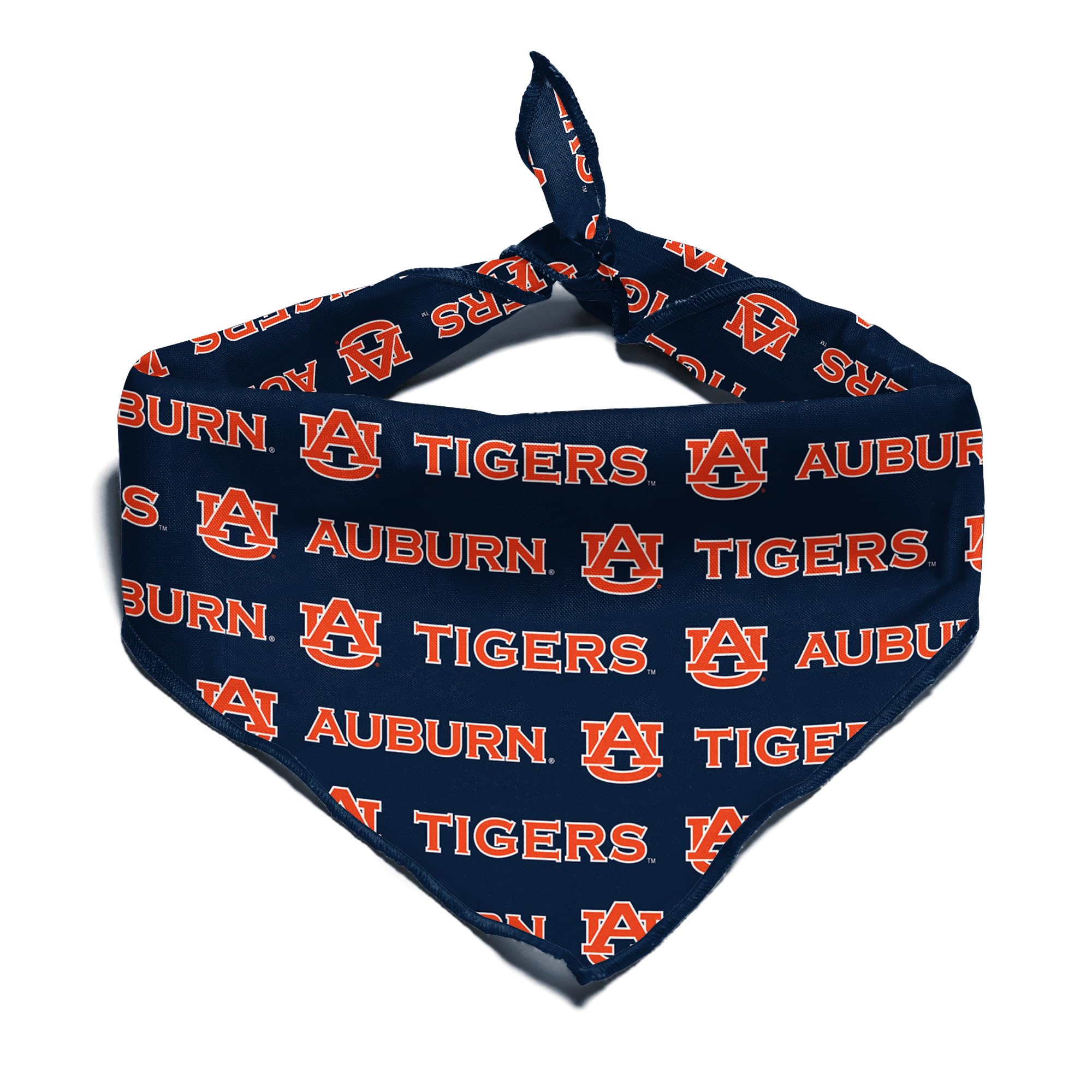 Auburn Tigers Officially Licensed Bandana for Dogs and Cats | Fits Pets Great Gift Idea | Easy-to-Tie (Large, 28")