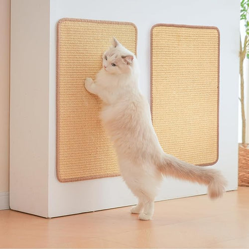 2 Pack Cat Scratcher Mat, Sisal, Jute Border, Sofa Protector, 23.6x15.7in