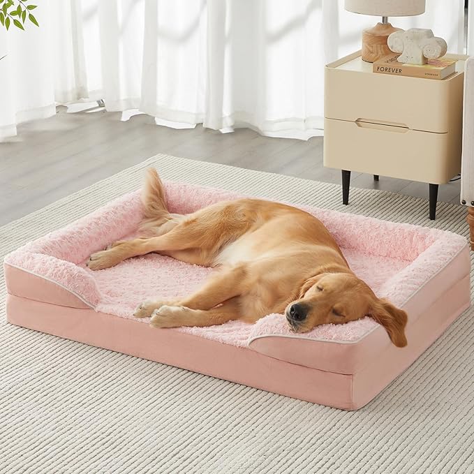 WNPETHOME Orthopedic Washable XXL Dog Bed for Senior Dog Cozy Sleep