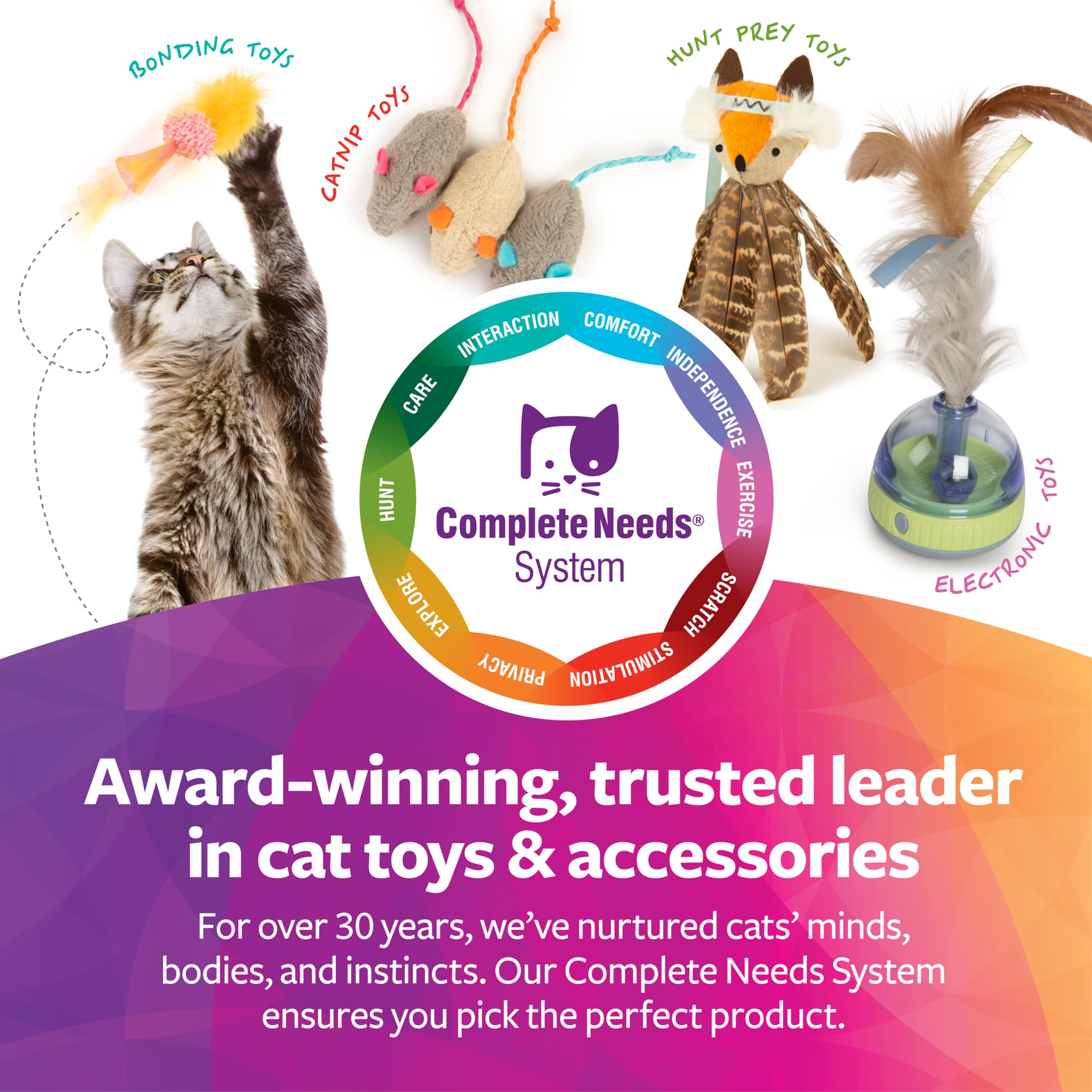 SmartyKat Skitter Critters Value Pack Catnip Cat Toys - Gray/Cream, Set of 10