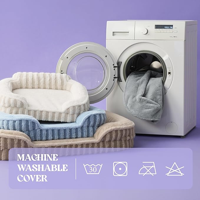 LE SURE Cute XL Dog Beds, Orthopedic Waterproof Dog Bed for Extra Large Dogs, High Back Non-Slip Bottom and Egg-Crate Foam Big Pet Couch Sofa with Washable Removable Cover, Grey
