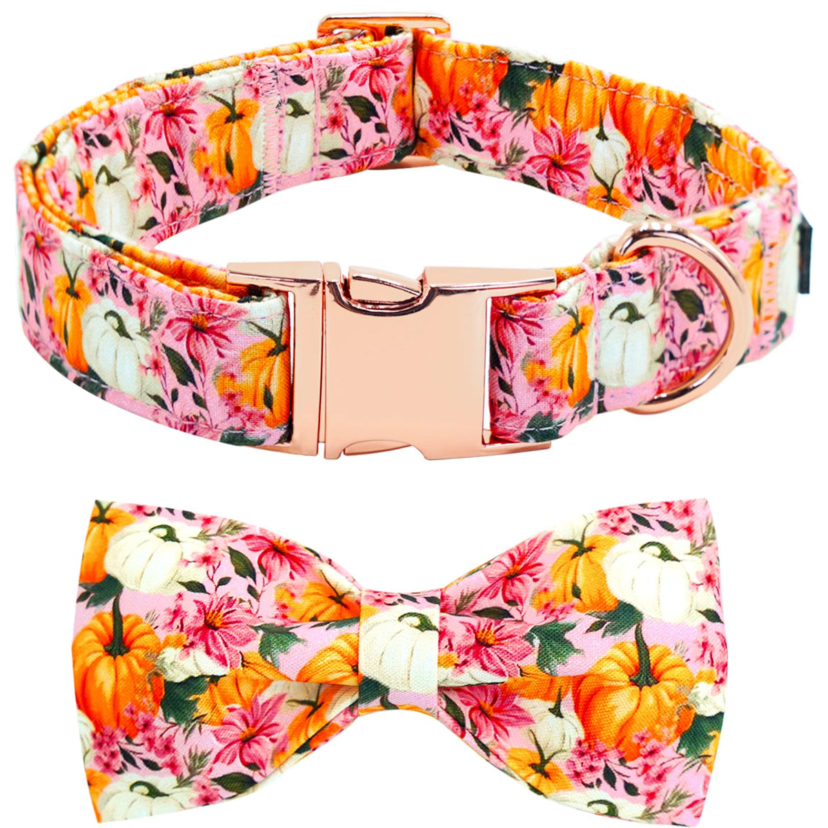 Bobo Rainbow Dog Collar - Thanksgiving Turkey Bowtie Gift Soft Bow Collar with Adjustable Metal Buckle for X-Large Dogs