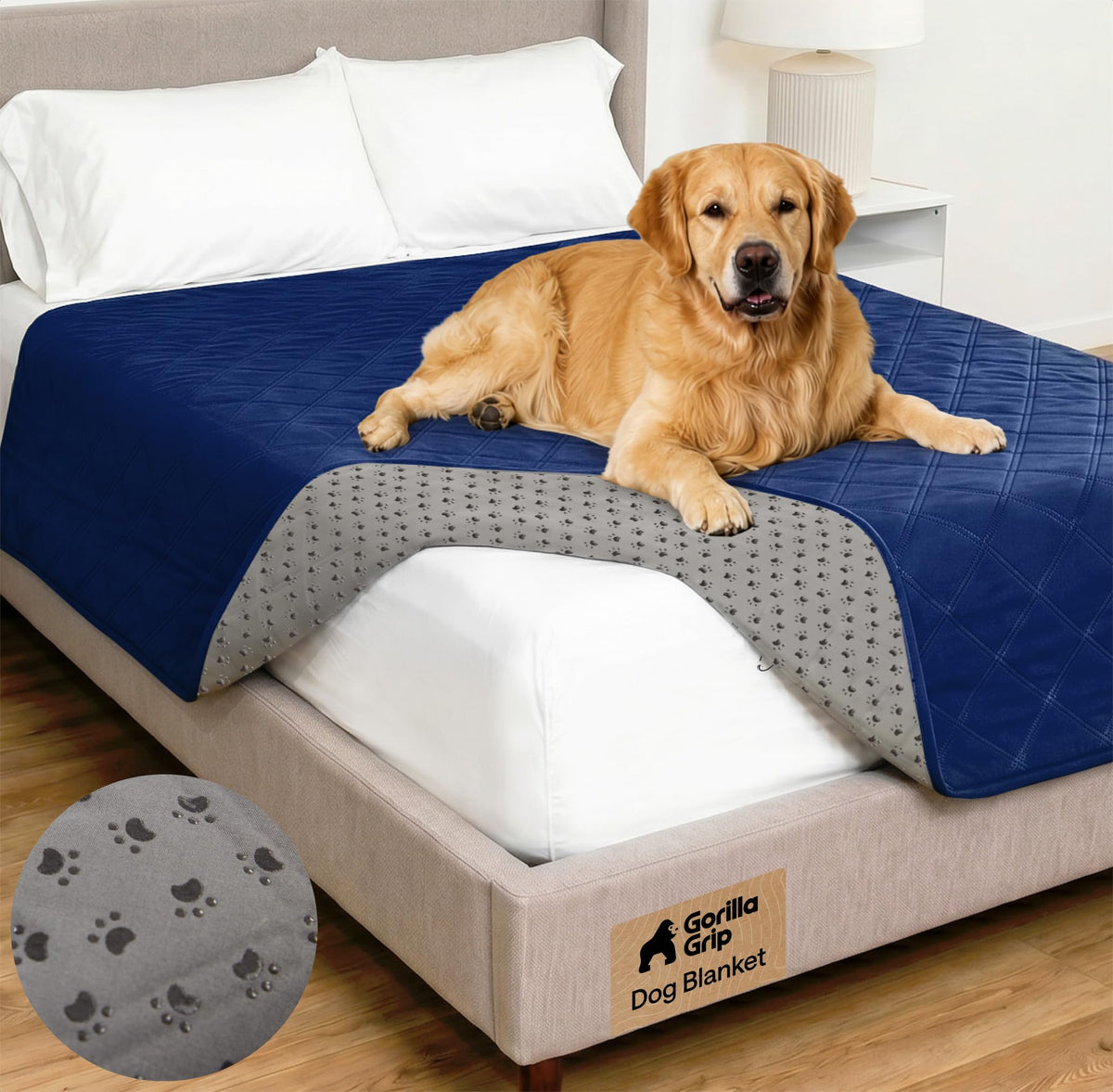 GORILLA GRIP® Waterproof Dog Blanket, Couch Cover for Dogs 82x102 Chocolate