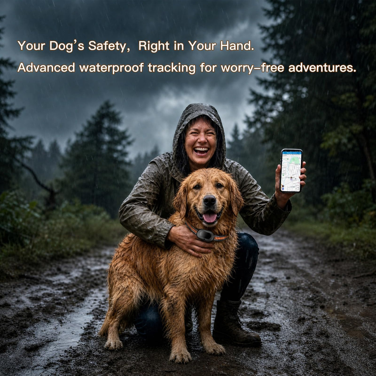 Fajocru GPS 4G Tracker & Health Monitoring for Dog with LED Light Up,Sounding, Waterproof GPS Location & Smart Pet Activity Tracker, Super Long Standby time, Unlimited Range use for Dogs Collar