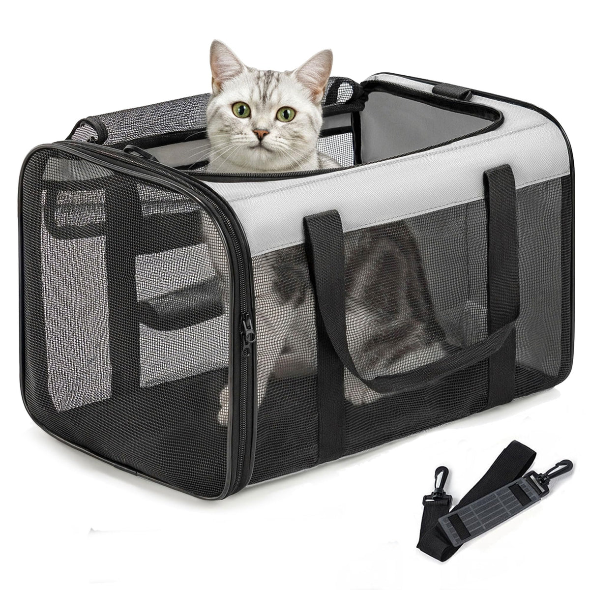 Conlun Dog Carrier Bag,Soft-Sided Pet Carriers for Dogs-L,Black