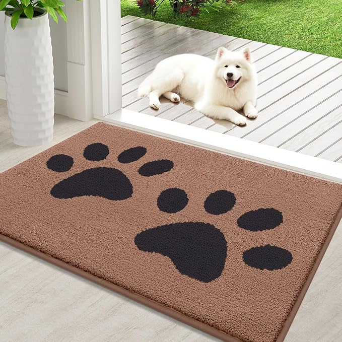 Buganda Dog Door Mat for Muddy Paws 47x24, Absorbent Doormat for Inside — 36.0"l X 24.0"w X 0.6"th