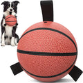 QDAN Dog Toys Balls with Bell Inside, Squeaky Dog Balls for Tug of War, Puppy Birthday Gifts, Dog Water Toys, Ball for Small Dogs(Black Green, 5 inch)