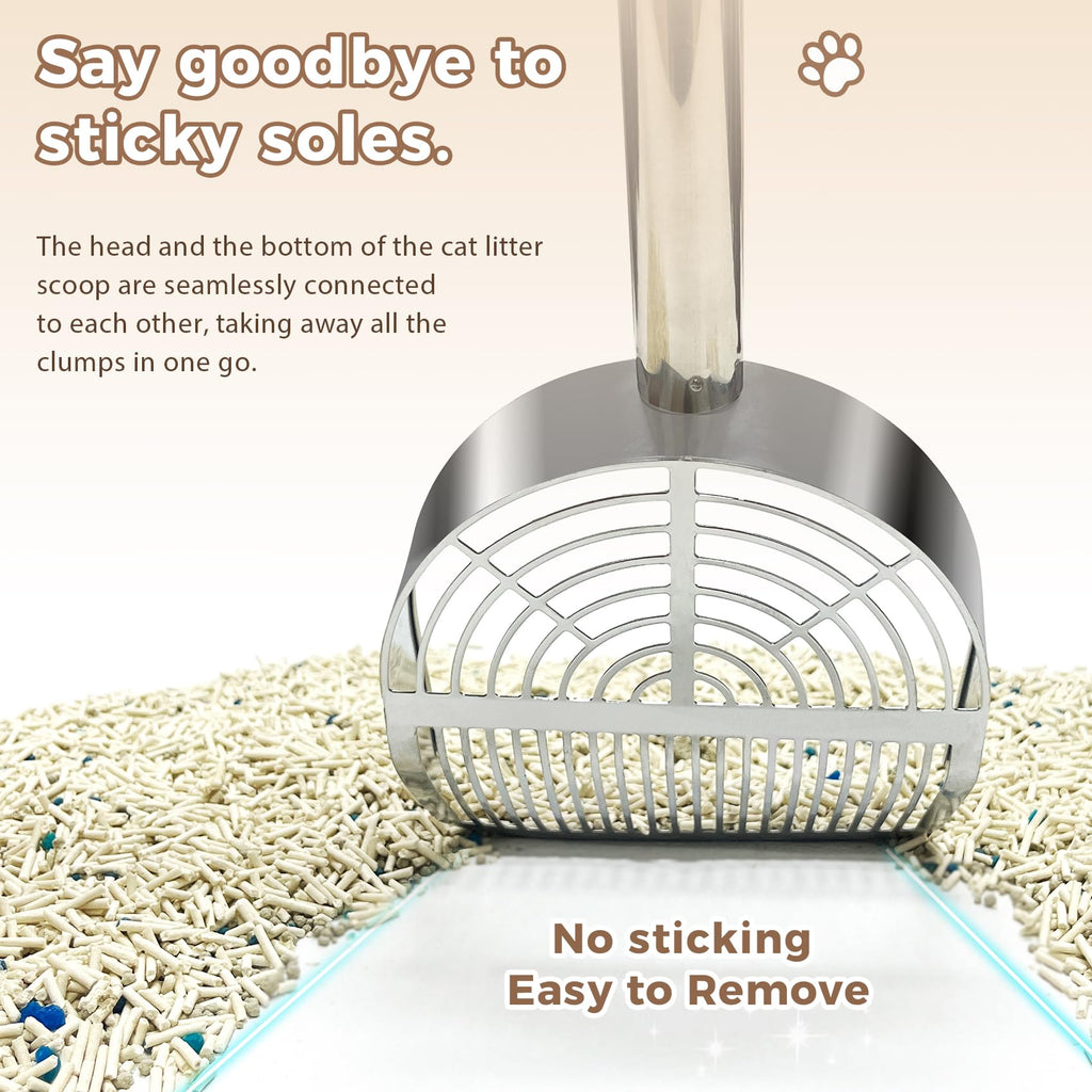 Cat Litter Scoop Deep Shovel, Detachable Long Handle Litter Scooper, Strip
