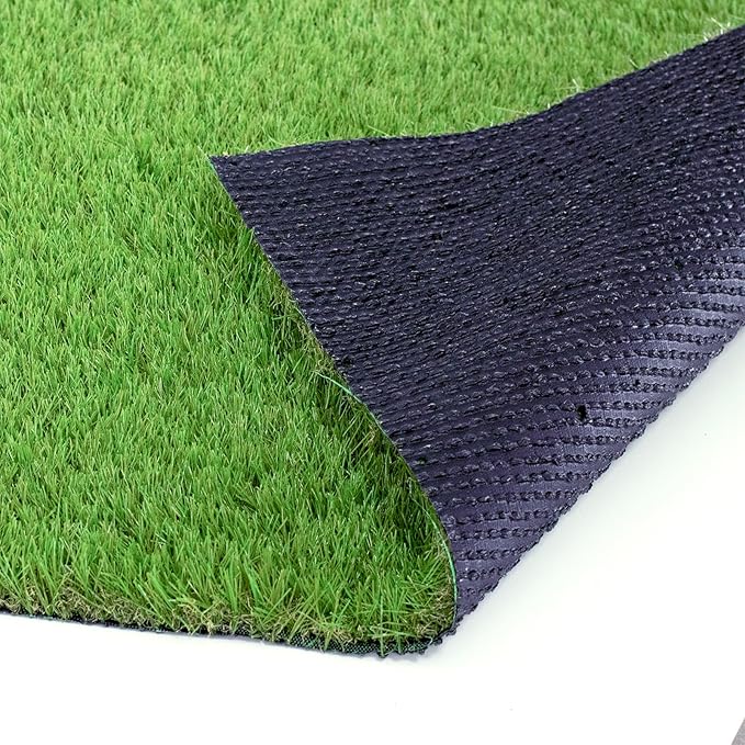 NINXANG Artificial Grass Rug Outdoor Indoor 12FTX91FT Fake Grass Carpet Green Synthetic Grass Pet Turf Realistic Faux Grass Rug with Drain Holes for Garden Lawn Landscape Balcony Home Decor Patio