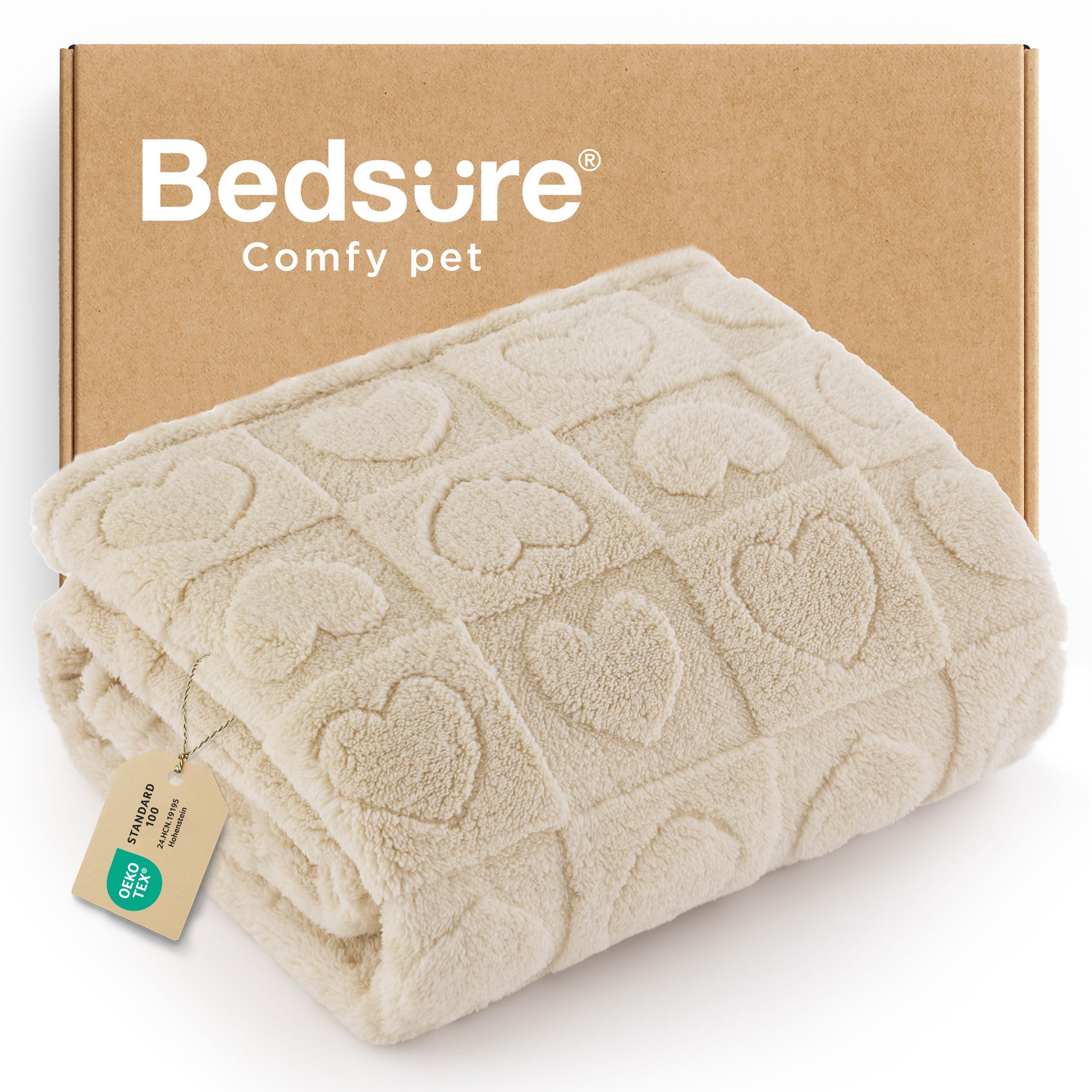 Bedsure Dog Blanket for Small Dogs Puppy Cats with Soft Fleece 25x35 White