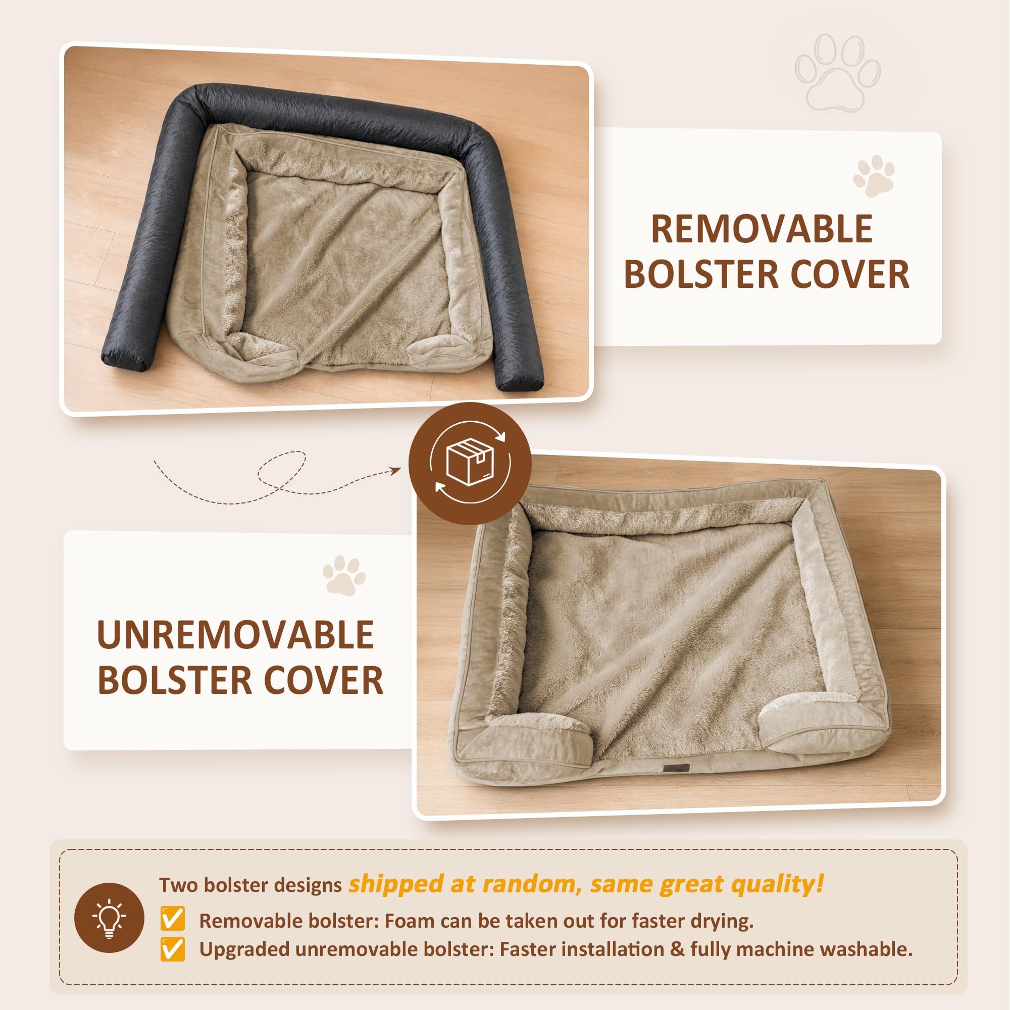 Comfort Expression Waterproof Orthopedic Dog Beds for Extra Large Dog