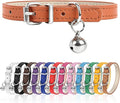 S Dog Collar for Small Dogs Adjustable Dog Collars Cat Collar for Small Medium Large Dogs 3/8 inch Width (Orange, S)