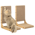 Zakkart 2-Pack Cat Scratching Board, 19.7'' Tall Cardboard L Shape Vertical Cat Scratchers for Indoor Cats, Cat Scratching Post for Wall and Couch, Medium