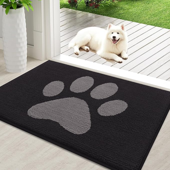 Buganda Dog Door Mat for Muddy Paws 47x24, Absorbent Doormat for Inside — 36.0"l X 24.0"w X 0.6"th