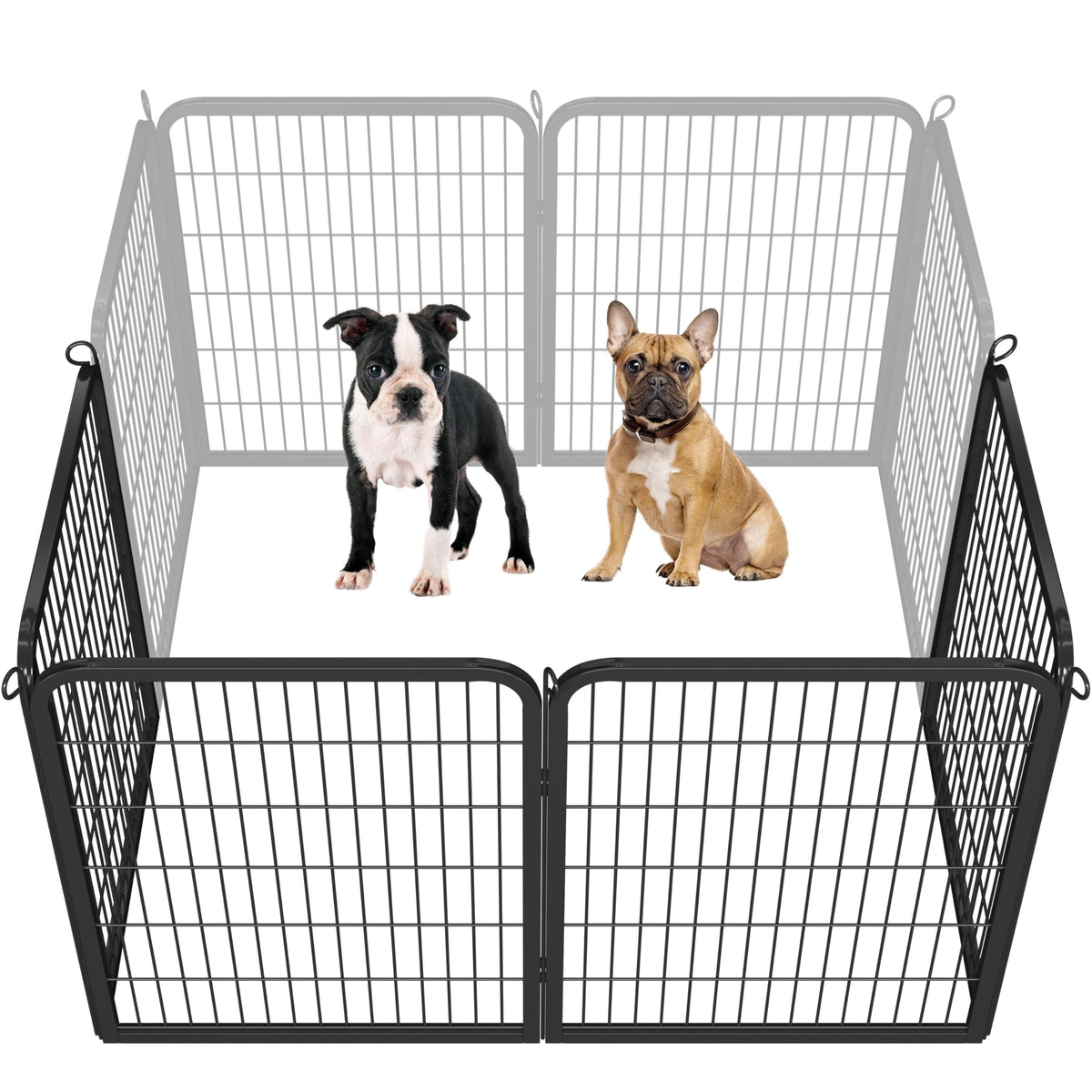 Yaheetech Dog Playpen 32in 6 Panels Pet Fence for Indoor Yard RV Camping