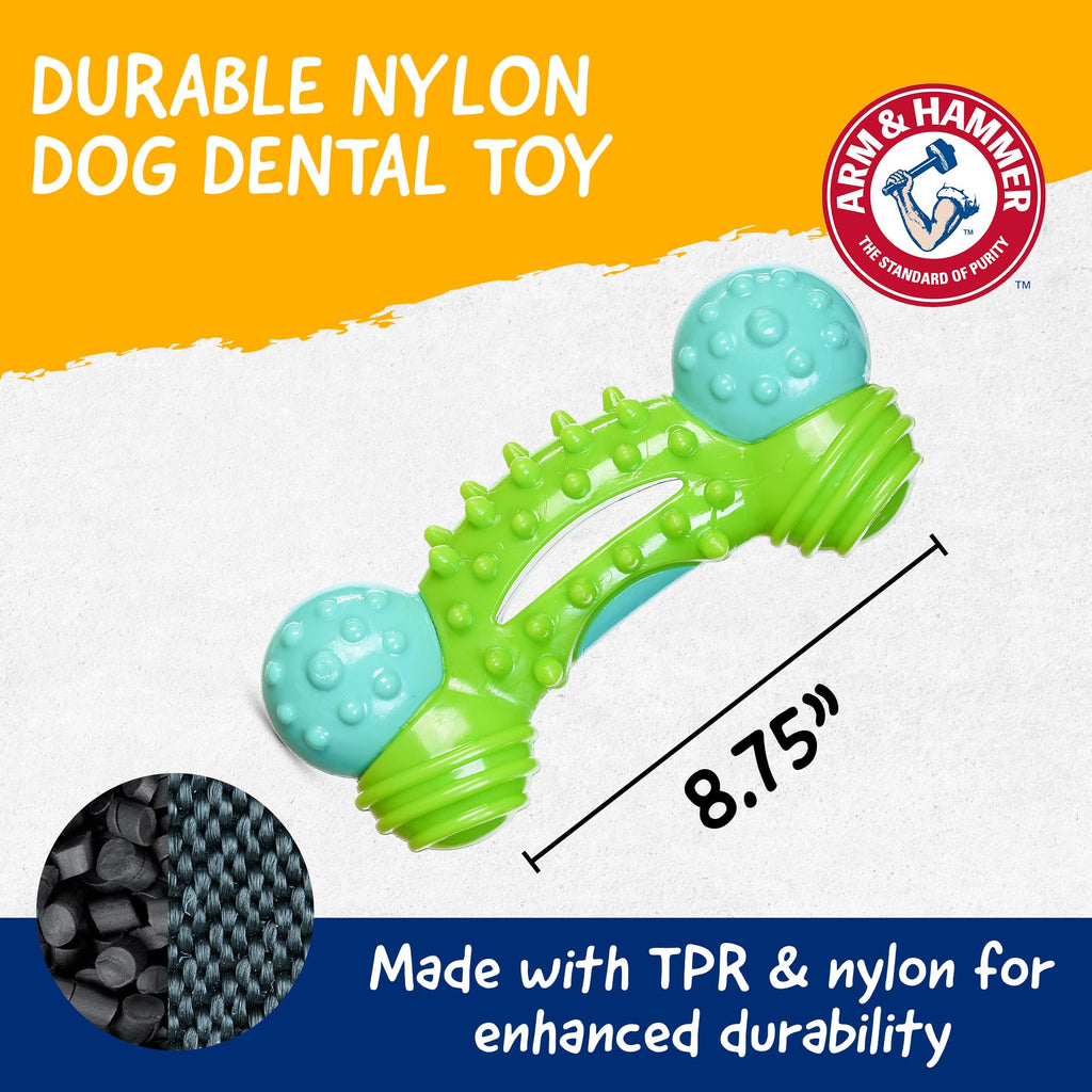 Arm & Hammer Nubbies Duality Bone Dental Dog Chew Toy, Apple Flavor, 24-Pk