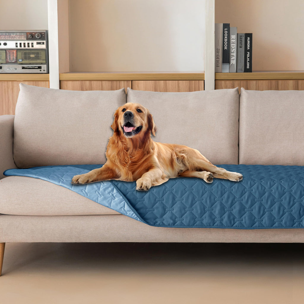 gogobunny 3X Stronger Waterproof Pet Blanket, Scratch Proof Furniture Protector for Dogs Cats, Reversible Cover 82x120 Inch — 30x80 Inch (Pack of 1)
