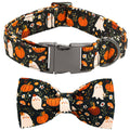 Bobo Rainbow Dog Collar - Thanksgiving Turkey Dog Collar Gift Soft Bow Collar Adjustable Metal Buckle Pet Collar for Medium Dogs