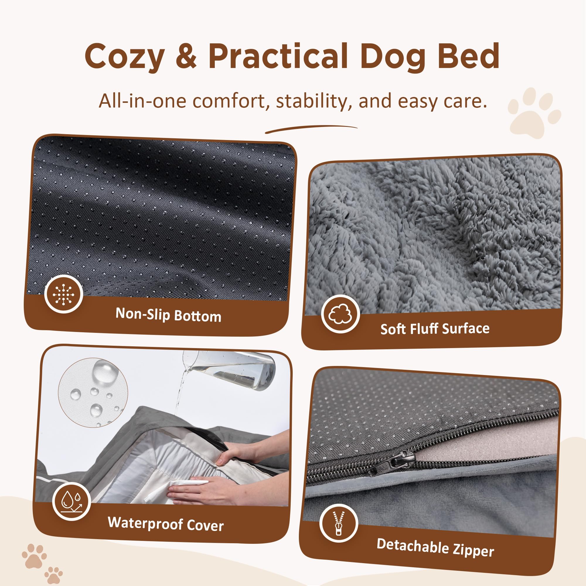 Comfort Expression Waterproof Orthopedic Dog Beds for Large Sized Dog