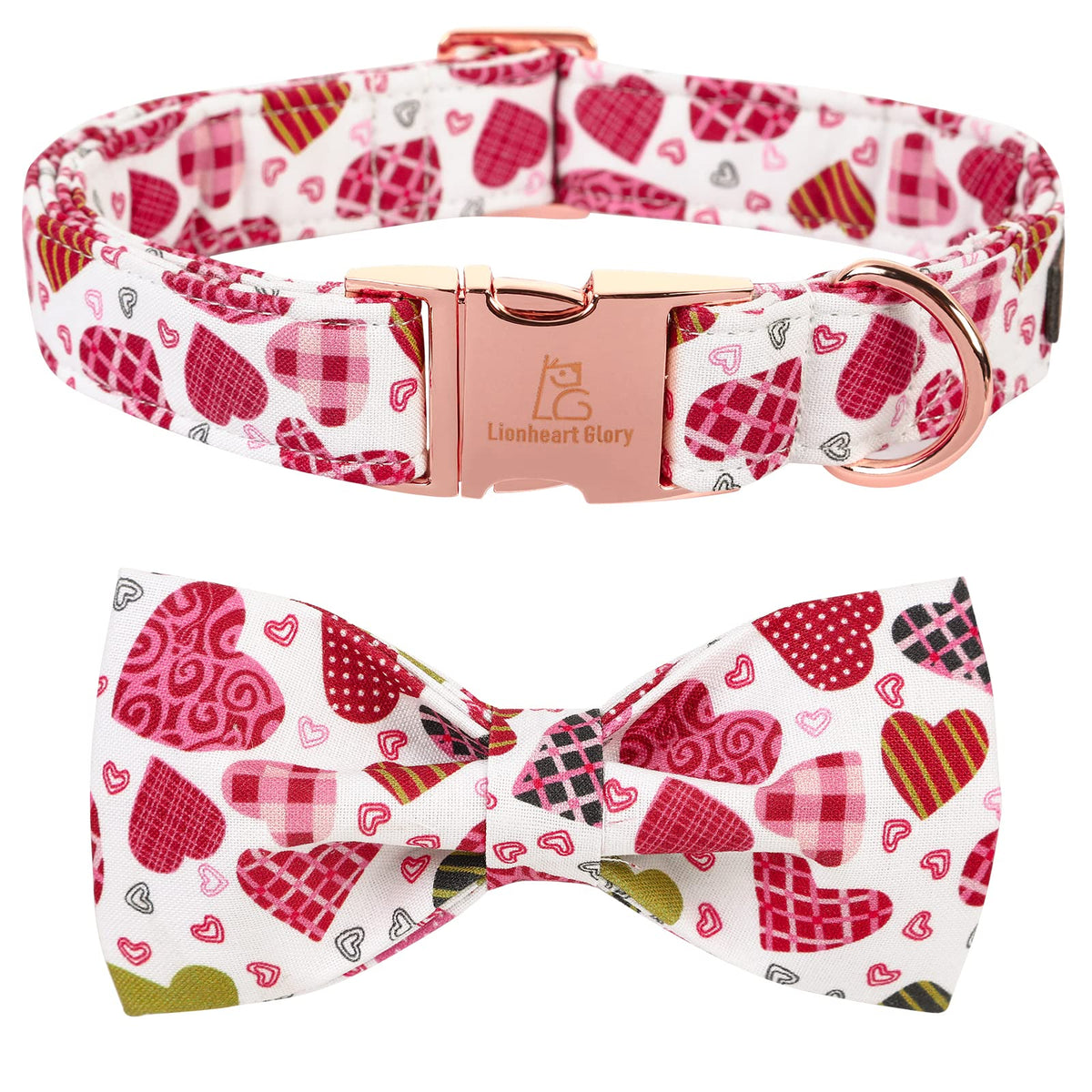 Lionheart Glory St. Patrick's Day Dog Collar, Dog Collar with Flower, Cute Floral Pattern Pet Collars Adjustable Pet Collars for Large Dogs