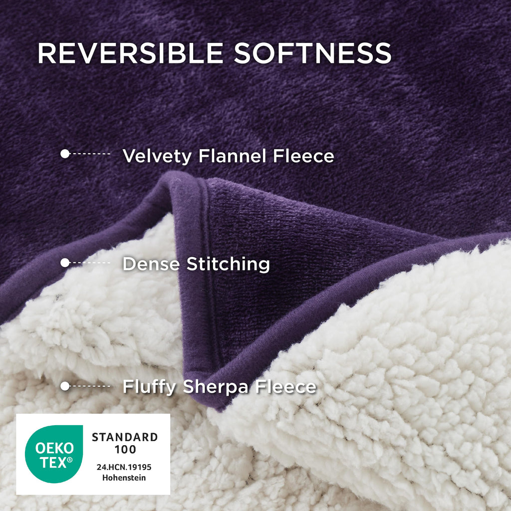 Bedsure Waterproof Blanket for Bed Soft Sherpa Fleece Throw,King 108"x86"