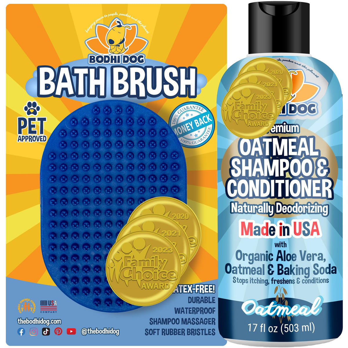 Bodhi Dog Shampoo Brush - Pet Grooming & Bath Supplies for Dogs and Cats - Bath Brush for Long & Short Hair - Premium Scrubber for Shower, Showerhead, Sprayer & Bathing (One Pack, Purple)