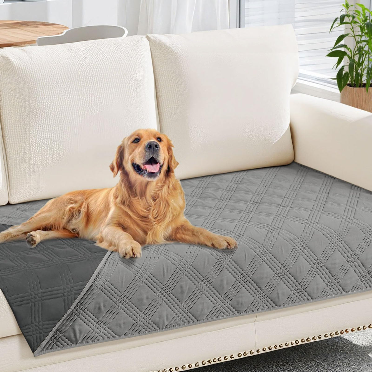 hyha Waterproof Reversible Dog Blanket, Soft Couch Cover for Dogs Washable
