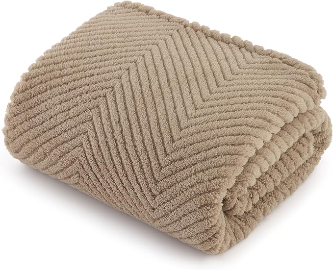 Bedsure Dog Blanket for Medium Dogs Washable - Fluffy Fuzzy Puppy Cat Blanket with Premium 300GSM Coral Fleece Soft for Pet Kitten Doggy, Brown, 30x40IN