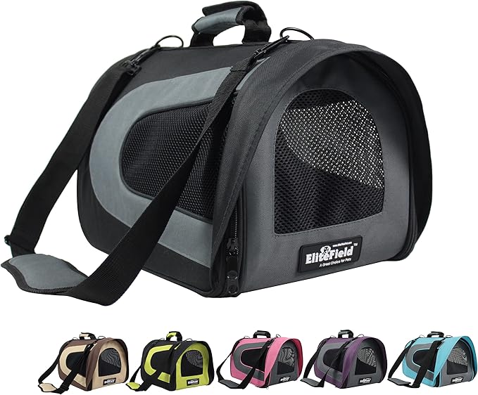 EliteField Deluxe Soft Pet Carrier for Cats and Dogs (3-Year Warranty)