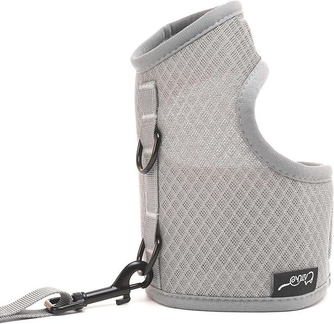 Cat Harness and Leash Set for Walking Escape Proof, Grey, Extra Large