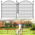Decorative Garden Fence, 32in (H) x 12ft(L) No Dig Fence with Gate