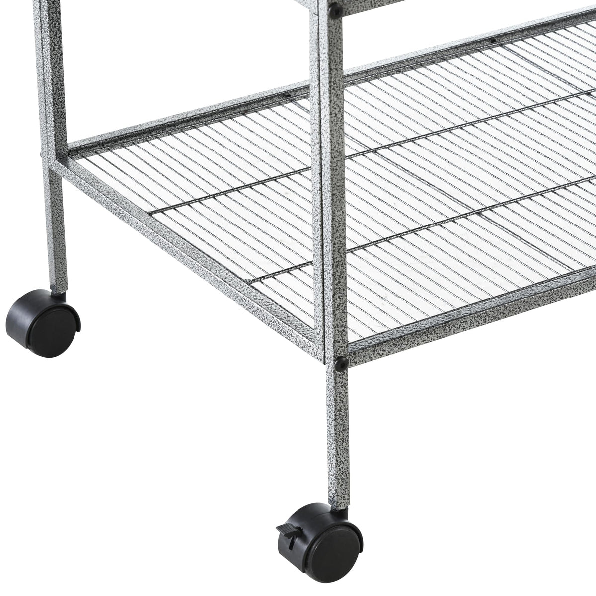 PawHut Divided Breeder Bird Cage with Rolling Stand Removable Metal Tray