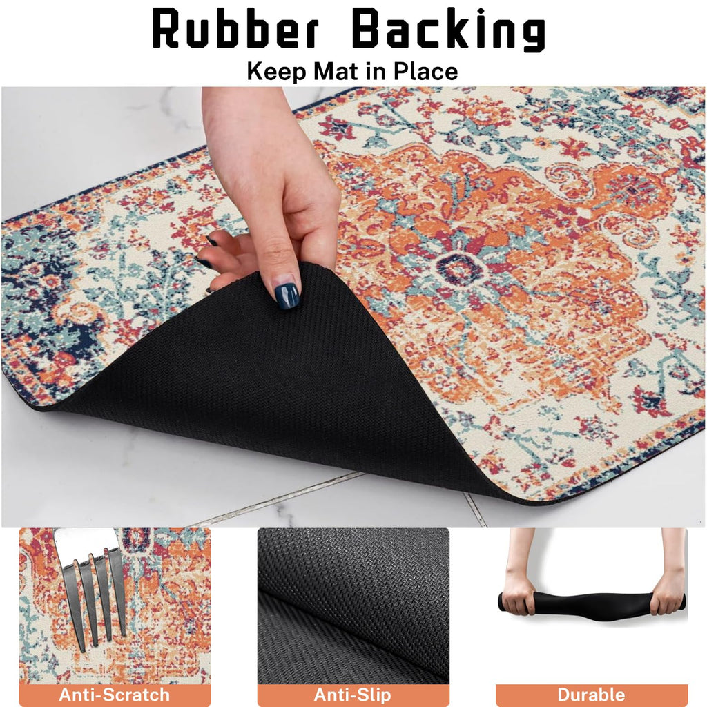 Absorbent Pet Dog Bowl Mat for Food and Water, Pet Cat Food Feeding Mat with Non Slip Rubber Backing, Dog Food Mats for Floors Waterproof, 16"x24"