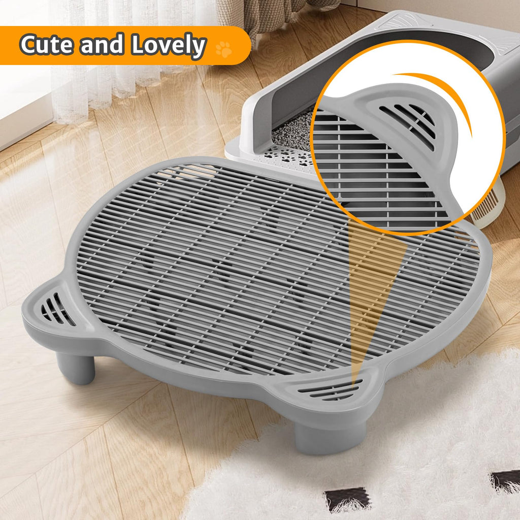 Litter Catching Step for Cat Litter Box, Litter Trap Stool for Automatic Litter Box Self Cleaning, Litter Collection Stairs, Litter Catcher Ramp for Old Geriatric Senior Cat or Kitten