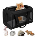 Cat Carrying Case - Pet Carrier Airline Approved, Protable and Breathable Pet Travel Carrier Removable Fleece Pad, Collapsible Cat Carrier Dog Carrier for Medium Cats Small Cats Dogs (Small, Black)