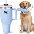 PUPROAR Pup Cup Tumbler Dog Toy, Cute Girl Dog Toys and Birthday Gift, Squeaky & Plush Puppy Present (Chambray Blue)