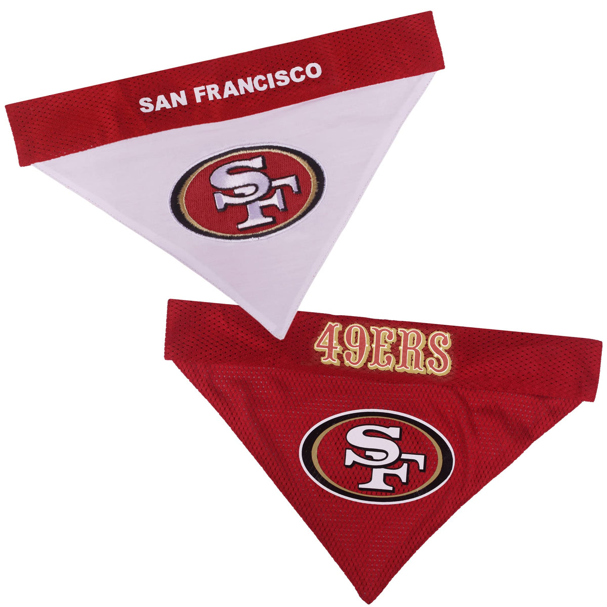 Pets First NFL DOG BANDANA - BALTIMORE RAVENS REVERSIBLE PET BANDANA. 2 Sided Sports Bandana with a PREMIUM Embroidery TEAM LOGO, Large/X-Large. - 2 Sizes & 32 NFL Teams available