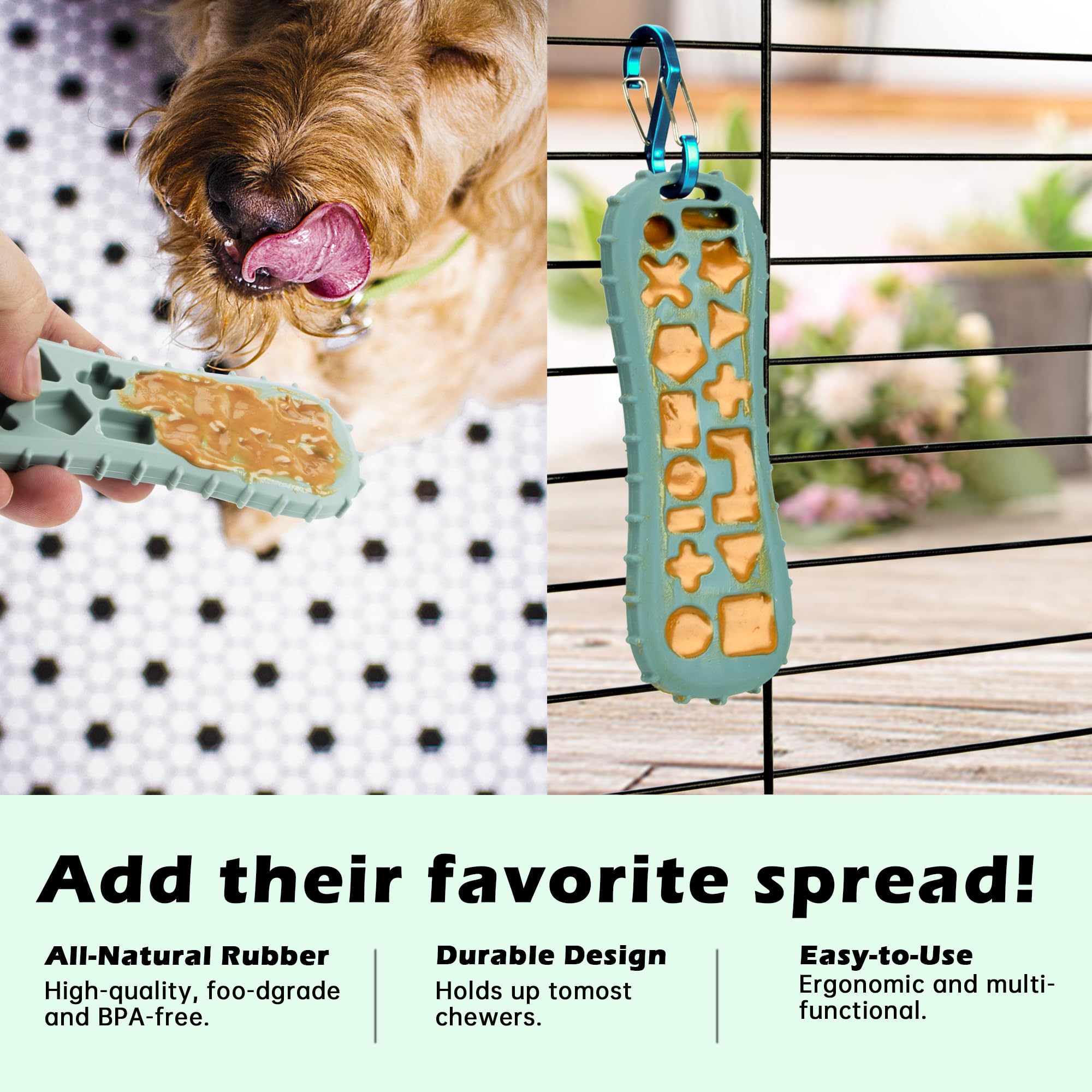 Puppy Chew Toy & Treat Starter Pack - Puppys Chew Toys for Teething - Long-lasting Puppys Chew Treat - Puppy Supplies - can Relieve Anxiety, Dog Toy for Small Medium Breed (Green and Black)