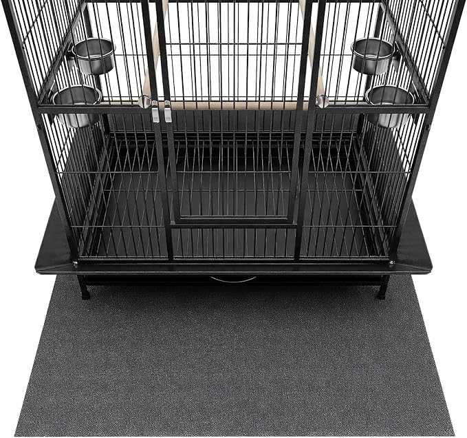 Wiojtry Under Pet Cage Mat for Bird Cages, Dog Kennels, Reptile Aquariums, Dog Kennels, Water-Resistant Pad for Hard Floors and Surfaces (X-Large)