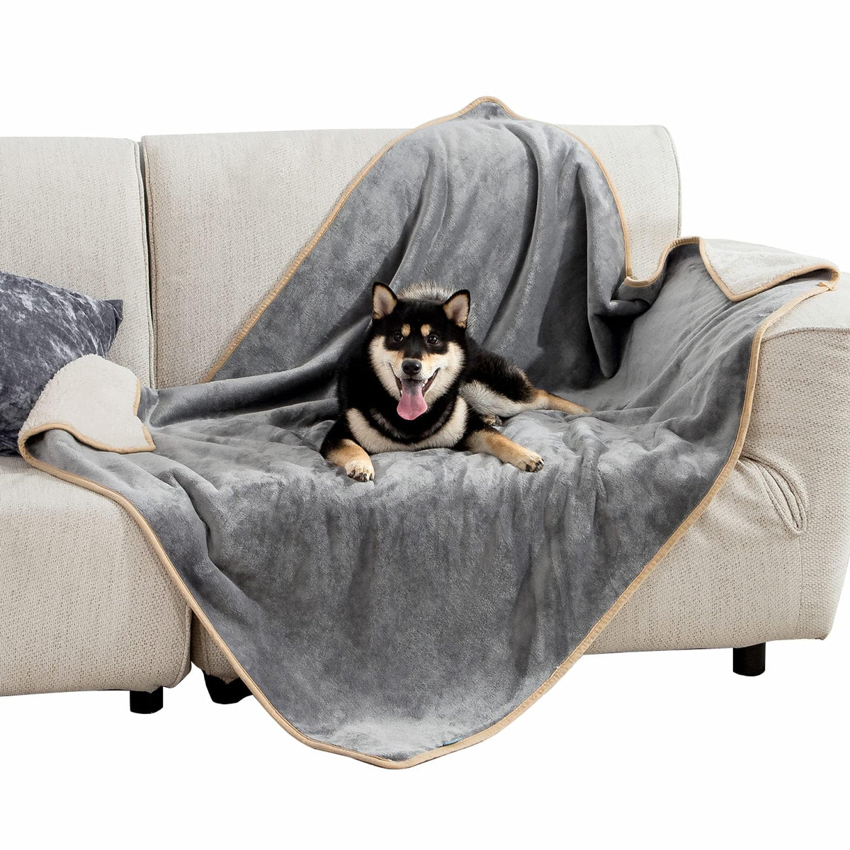 Bedsure Waterproof Blanket for Bed Soft Sherpa Fleece Throw,King 108"x86"